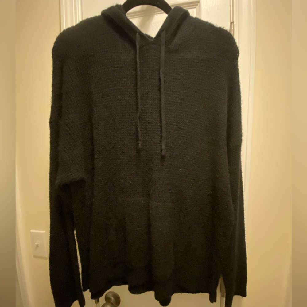 Aerie black waffle hoodie
